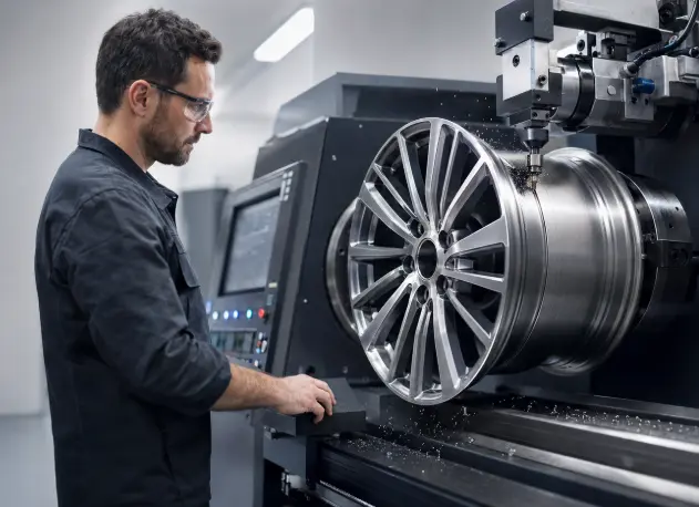 Diamantação de roda em torno CNC